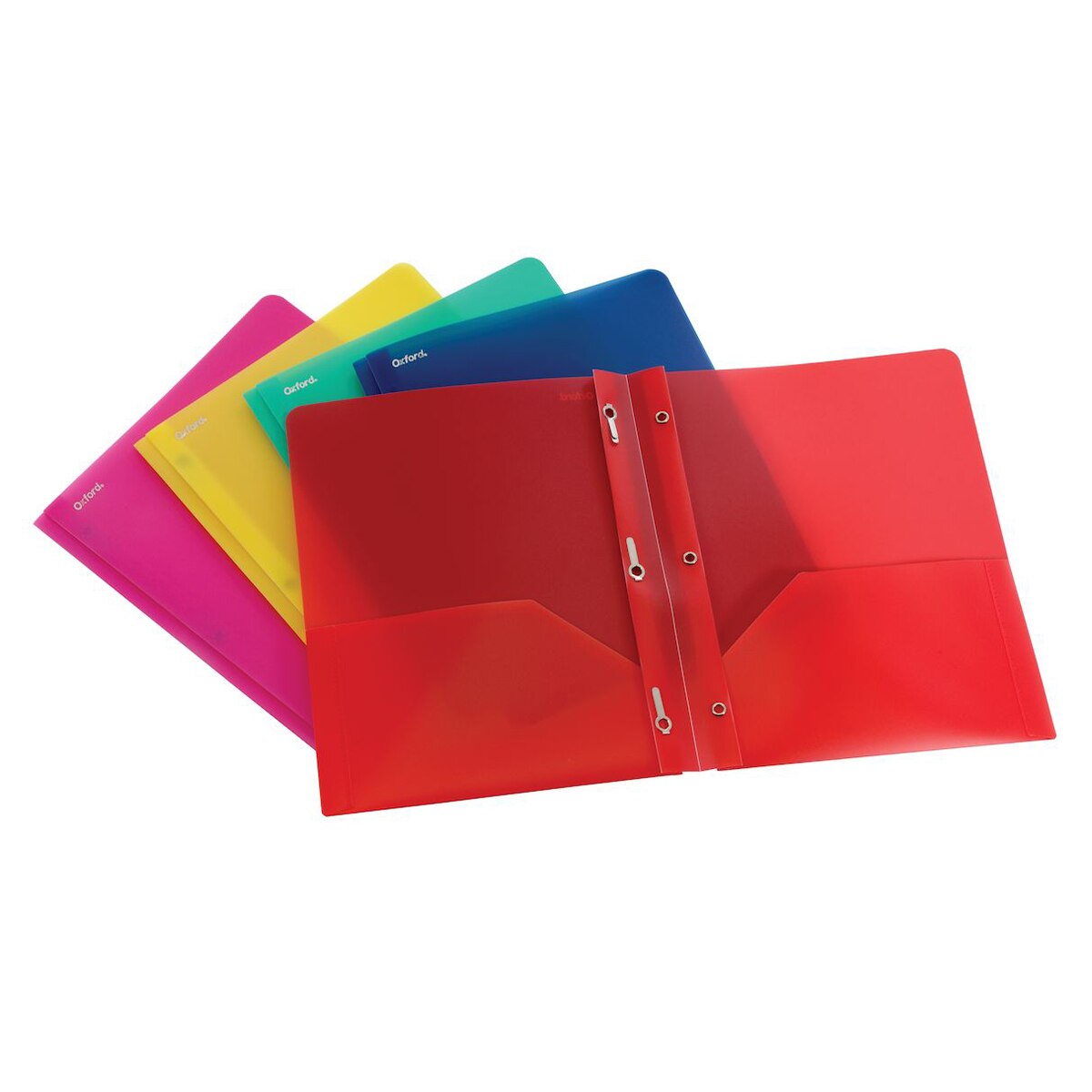 Translucent Poly Twin Pocket Folders with Fasteners | Co-op
